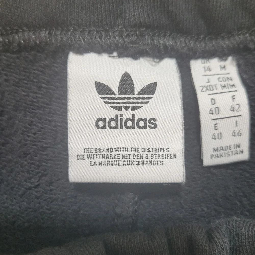 Vintage 80s Adidas‎ Trefoil Sweatpants Jogger Stitched Logo 3 Stripe Adult Sz M